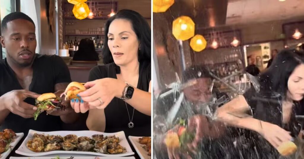 Un vehicul s -a prăbușit într -un restaurant și a copleșit doi influenți gastronomici care au înregistrat un control de degustare în direct și au traversat fereastra magazinului de produse alimentare din Houston, rănind doi critici culinari. Imaginile dramatice ale accidentului