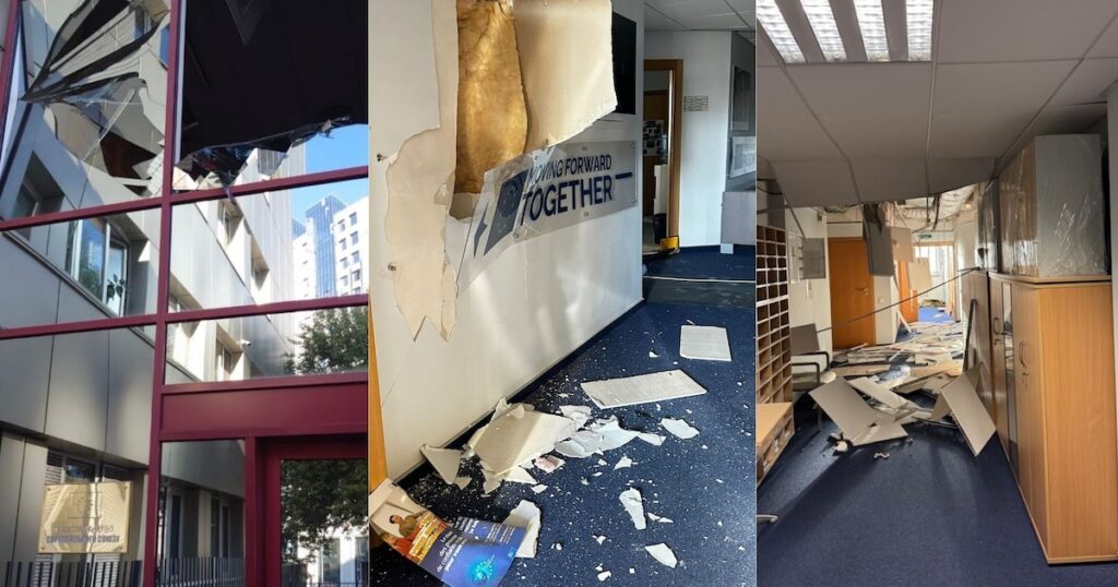 Valul de bombardamente rusești împotriva Ucrainei a deteriorat clădirea misiunii UE la Kiev: „Este un atac deliberat”, președintele Consiliului European, Antonio Costa, și -a exprimat groaza pentru atacuri și a reafirmat că agresiunea „întărește doar determinarea” blocului de a sprijini poporul ucrainean. „Nu vom fi intimidați”, a spus el