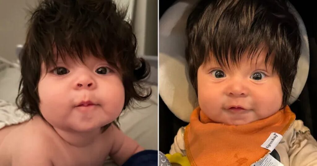 Un copil a devenit viral pentru părul său la 5 luni, iar mama sa spune că spune că nu planifică