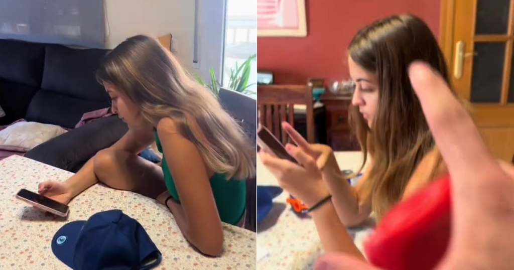Un tânăr glumește cu sora sa după o pauză de dragoste, iar videoclipul său cu melodii triste devin viral în clipul Tiktokel arată complicitatea dintre doi frați prin gesturi distractive și muzică melancolică, care a generat mii de reacții și comentarii pe platformă