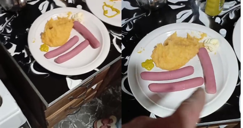 „Ce vine să fie asta?”: Gestul romantic cu cârnați și piure care a devenit viral în utilizatorul Tiktokun a împărtășit mâncarea particulară pe care a pregătit -o partenerul. Clipul a cucerit mii de oameni care au sprijinit -o pe femeie