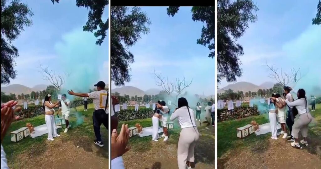 A întins mâna să îmbrățișeze un cuplu în timpul „dezvăluirii de gen” și un invitat l-a tachinat O petrecere de dezvăluire la un club de țară a devenit virală când o femeie a scos brusc un bărbat din cadru, generând râsete și aprobare pe rețelele de socializare.