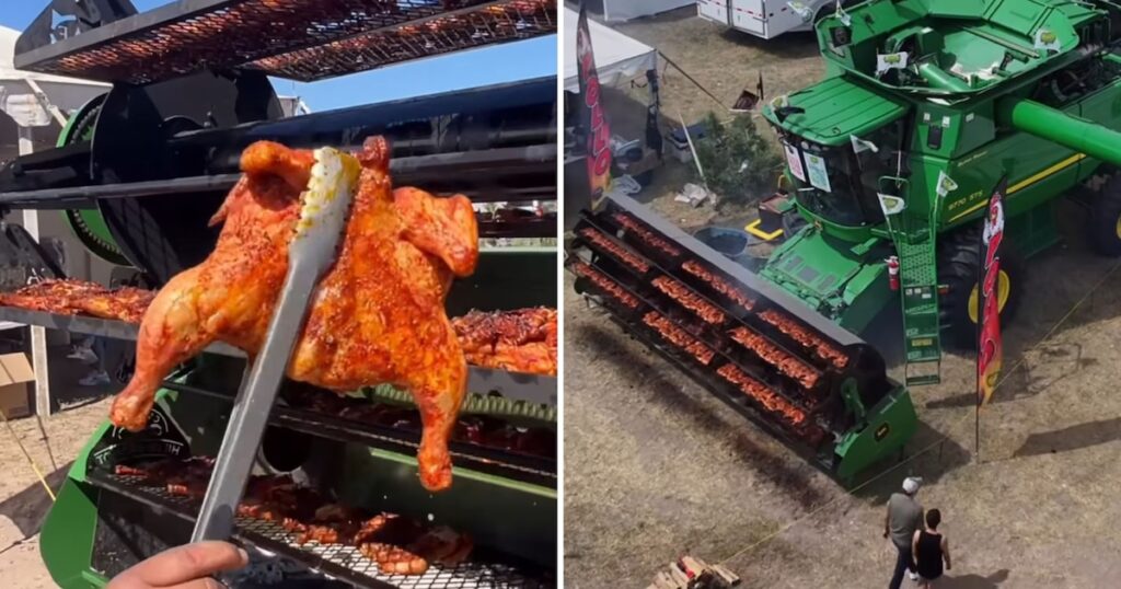 Au făcut un grătar masiv într-o combină de recoltat, iar videoclipul a făcut furori în rețele. Creativitatea influencerului mexican Franz Loewen Fehr a captivat mii de utilizatori pe Instagram
